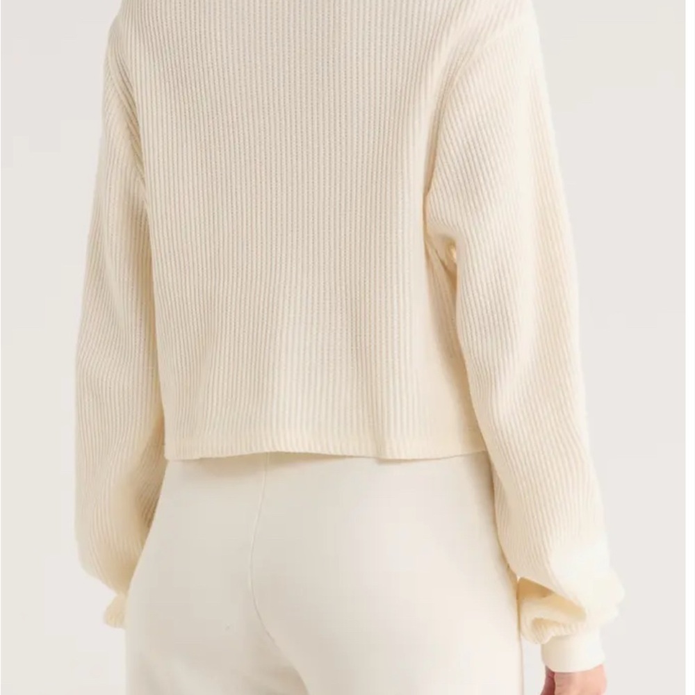 The Range Cream Ribbed Knit Sweater - Picture 2 of 5